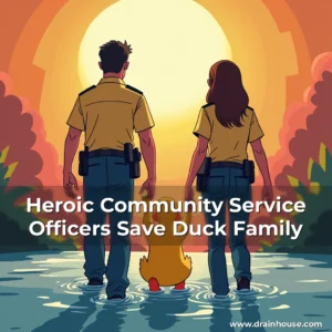 Read more about the article Heroic Community Service Officers Save Duck Family