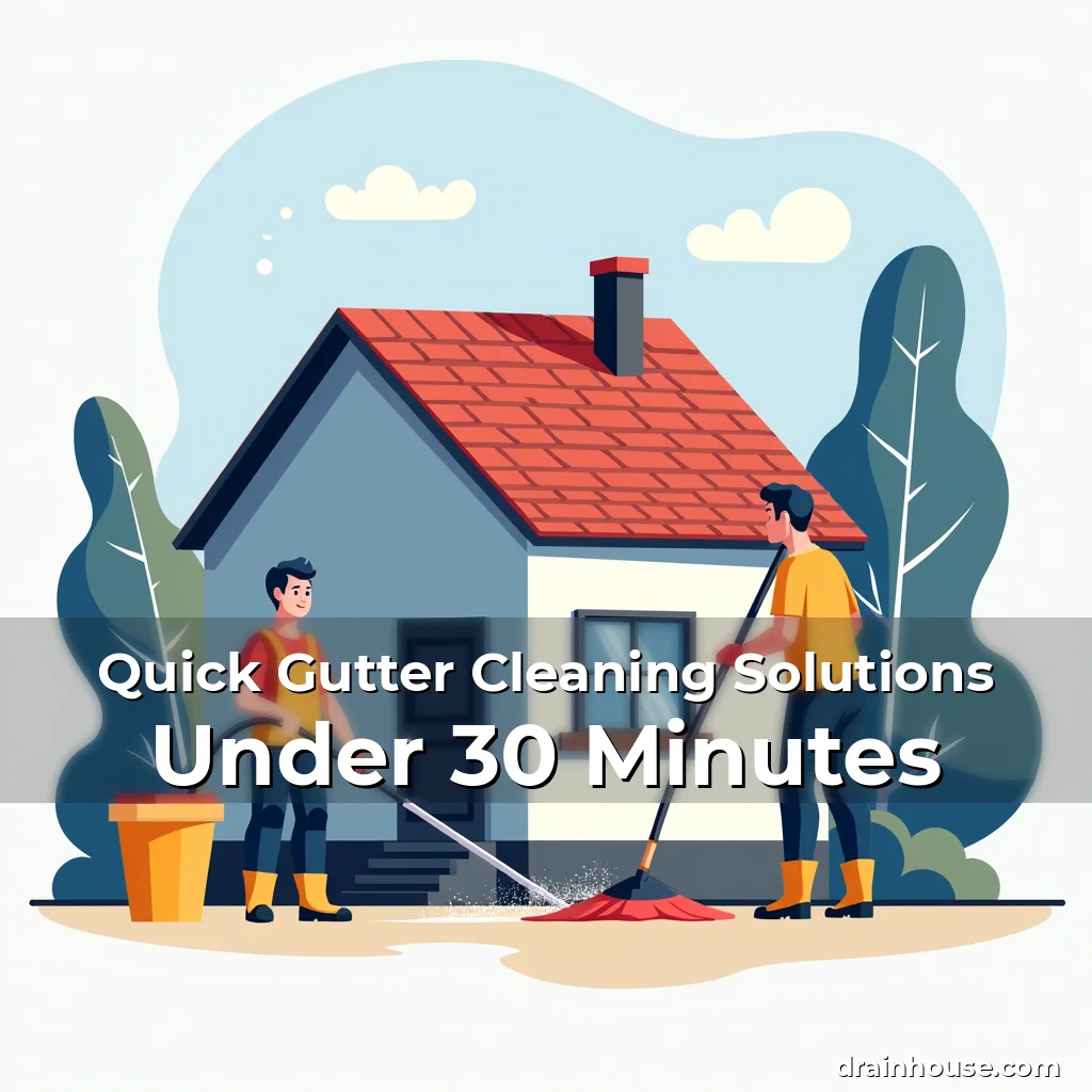 Artistic representation for Quick Gutter Cleaning Solutions Under 30 Minutes