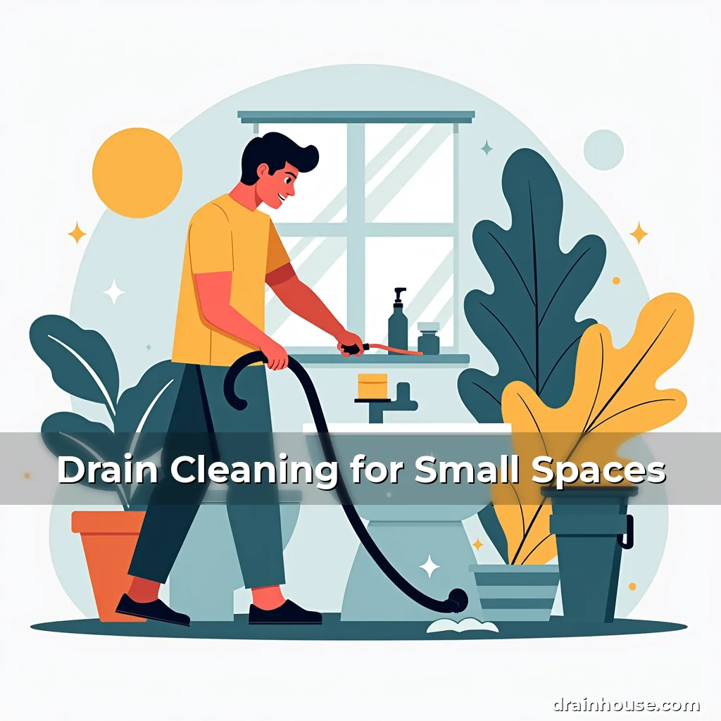 Artistic representation for Drain Cleaning for Small Spaces