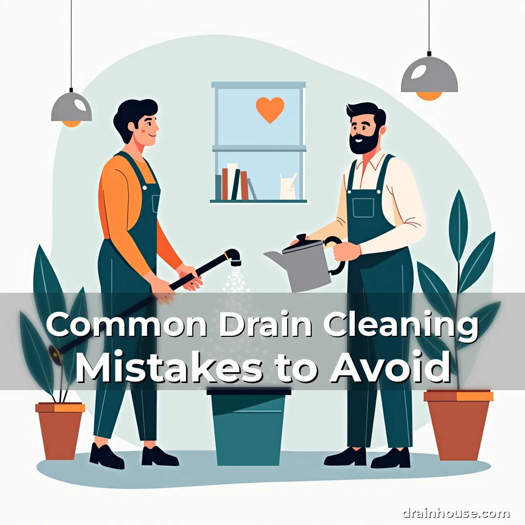 Artistic representation for Common Drain Cleaning Mistakes to Avoid