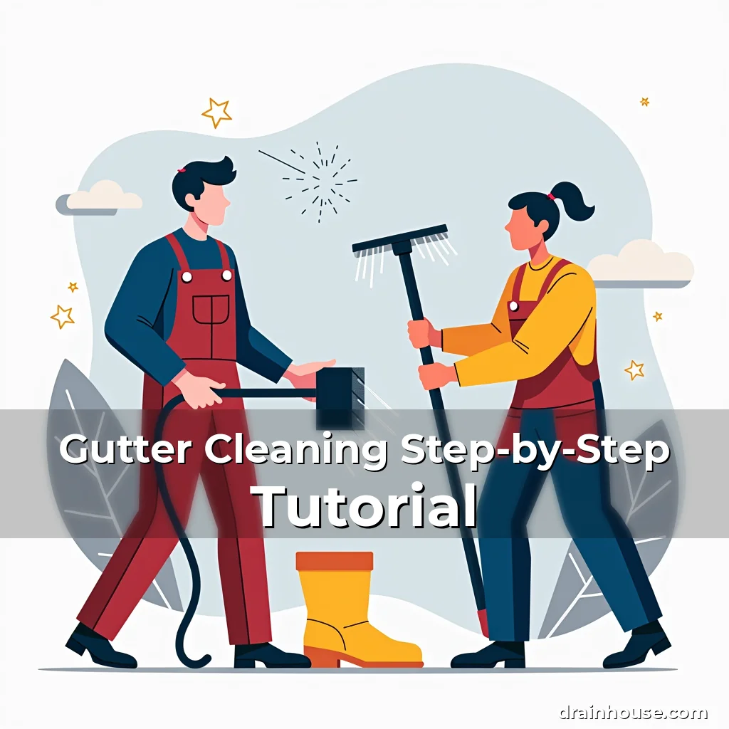 Artistic representation for Gutter Cleaning Step-by-Step Tutorial